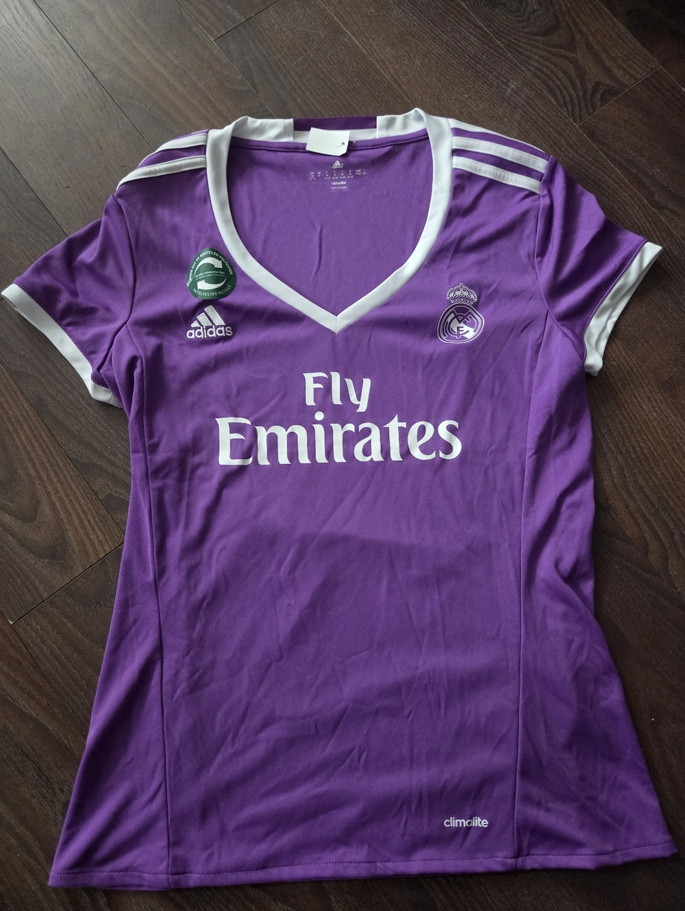adidas Purple Real Madrid Fly Emirates Women's Soccer Jersey